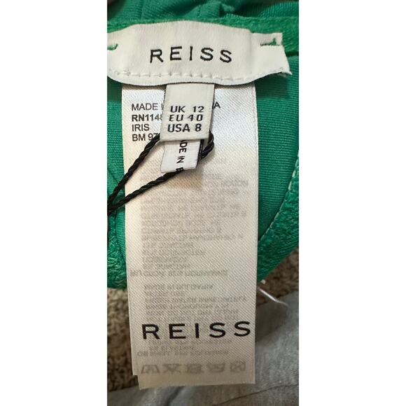 REISS Iris Halter Bikini Top With Button Detail Green Size 8 new with tags - Picture 3 of 3